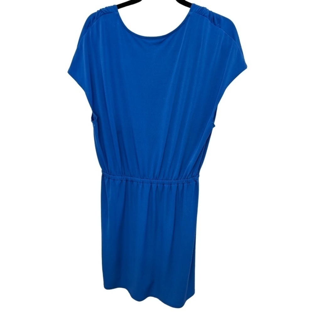Tommy Bahama Blue Faux Wrap Sleeveless Elastic Waist Dress Size Medium - Picture 4 of 4